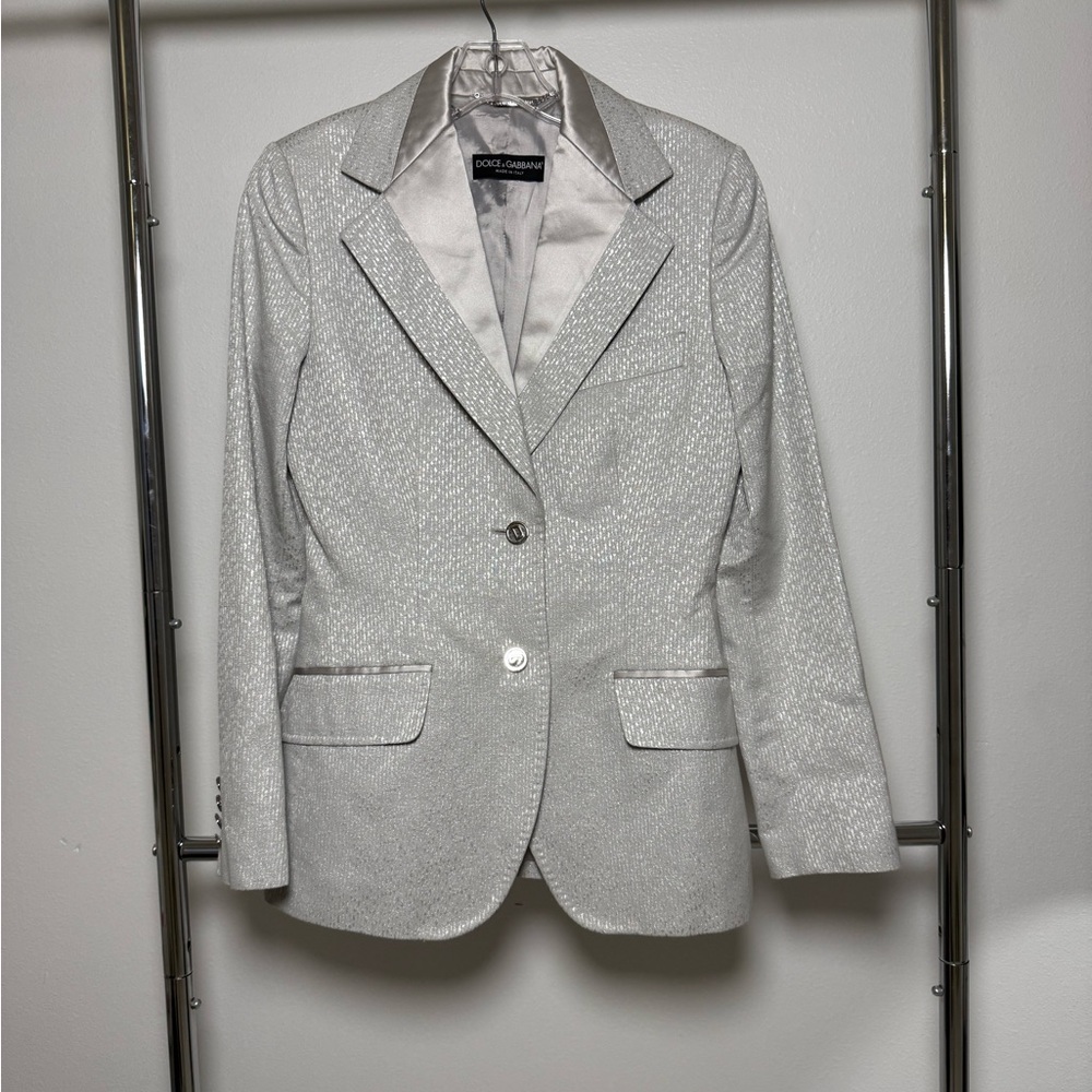Dolce & Gabbana Shimmering Gray Blazer